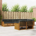 Outdoor-Sofagarnitur mit Kissen 8 pcs Natur und Anthrazit