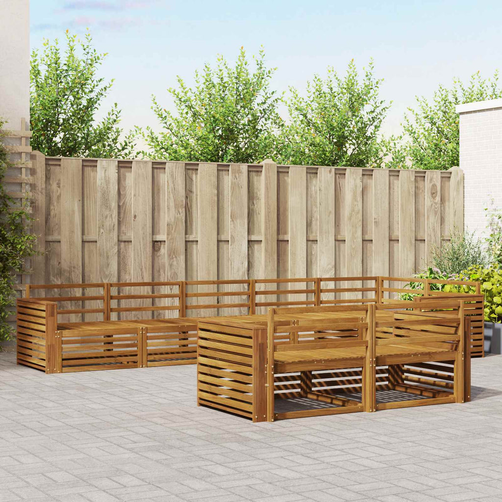 Outdoor-Sofagarnitur 8 pcs Natur Massivholz Akazie