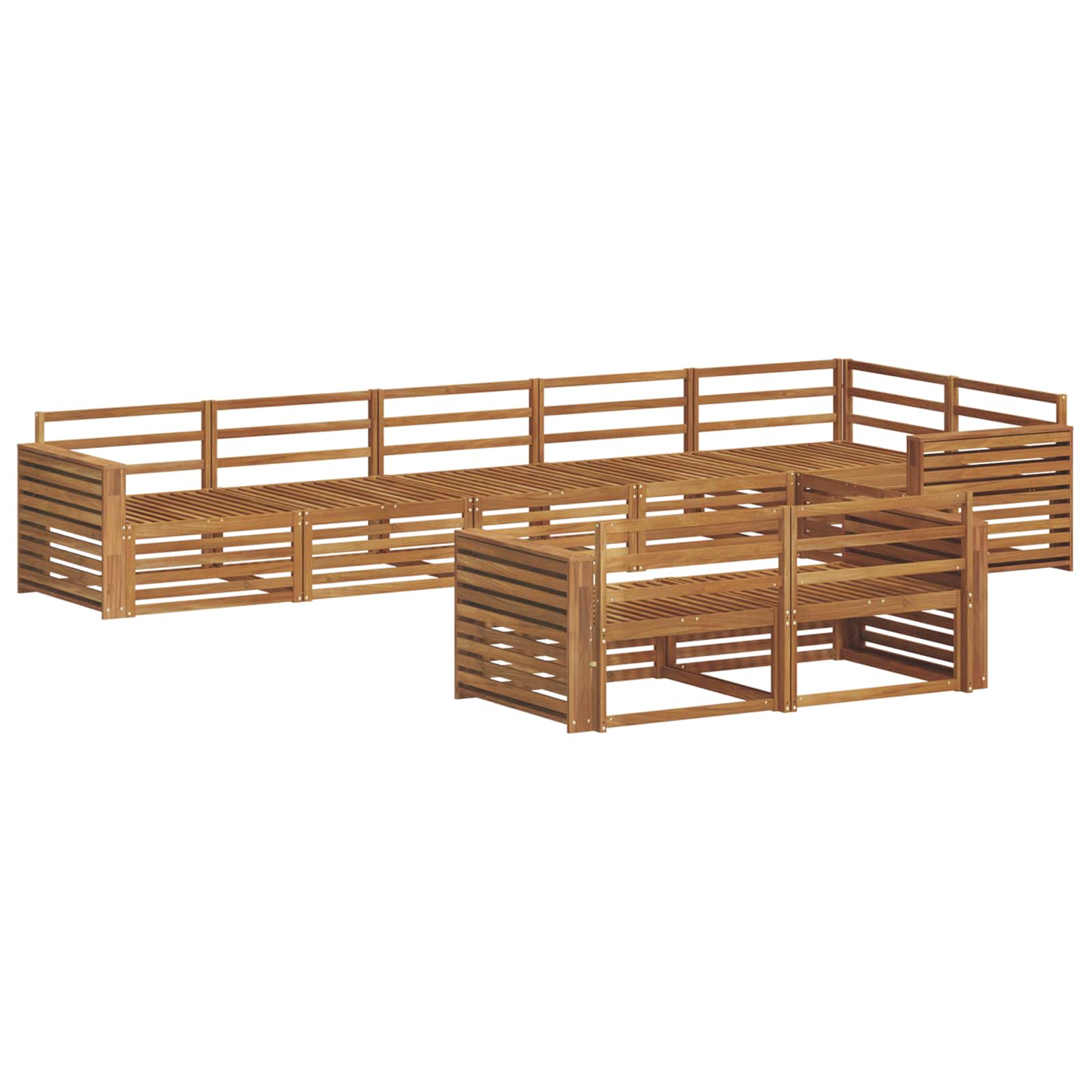 Outdoor-Sofagarnitur 8 pcs Natur Massivholz Akazie