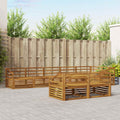 Outdoor-Sofagarnitur 8 pcs Natur Massivholz Akazie
