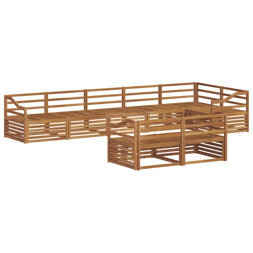 Outdoor-Sofagarnitur 8 pcs Natur Massivholz Akazie