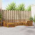 Outdoor-Sofagarnitur 6 pcs Natur Massivholz Akazie