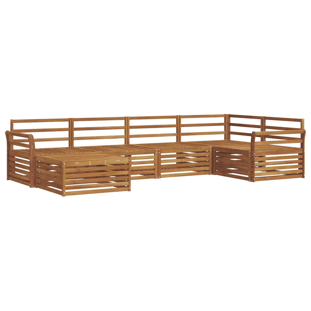 Outdoor-Sofagarnitur 6 pcs Natur Massivholz Akazie
