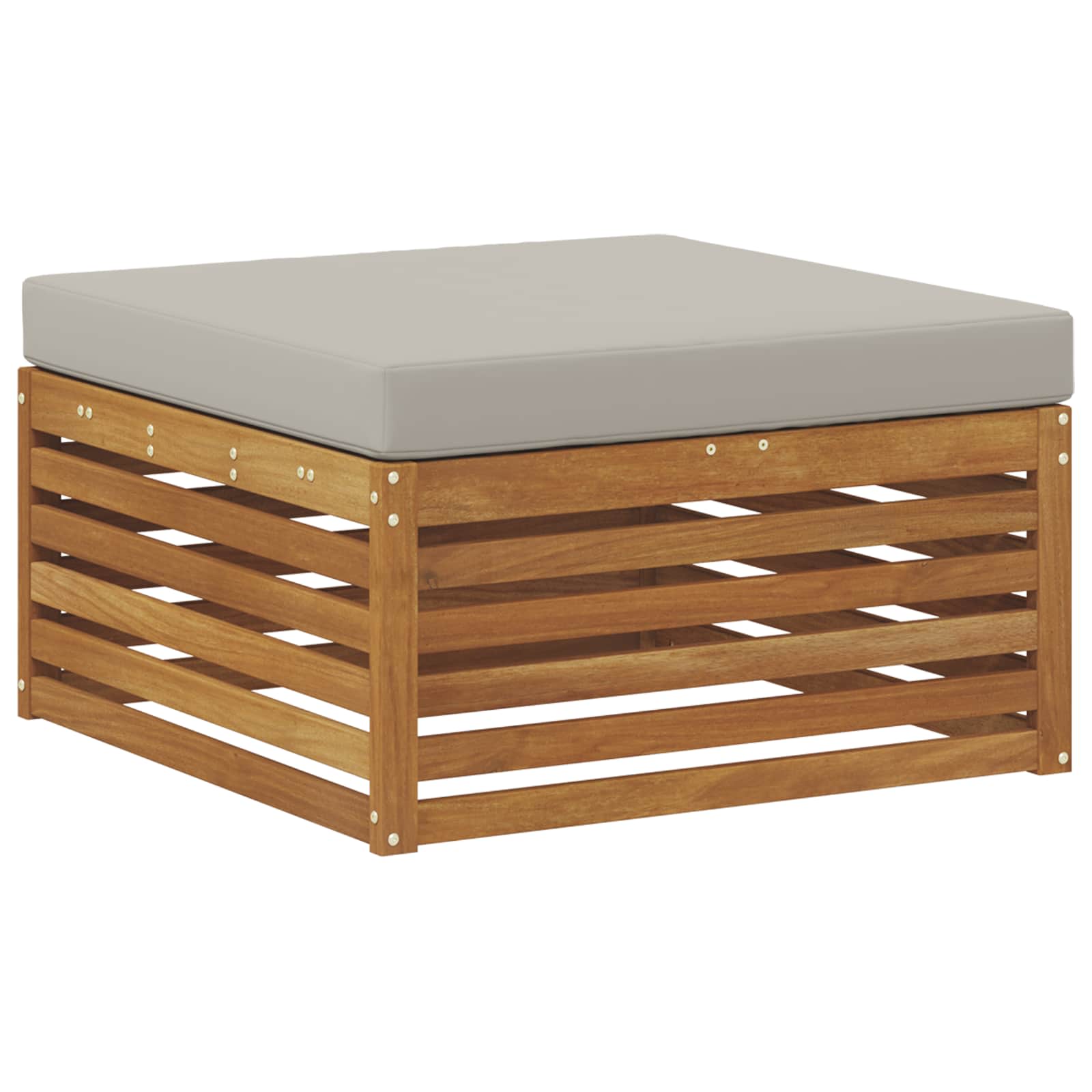 Outdoor-Sofagarnitur mit Kissen 6 pcs Natürlich und Hellgrau