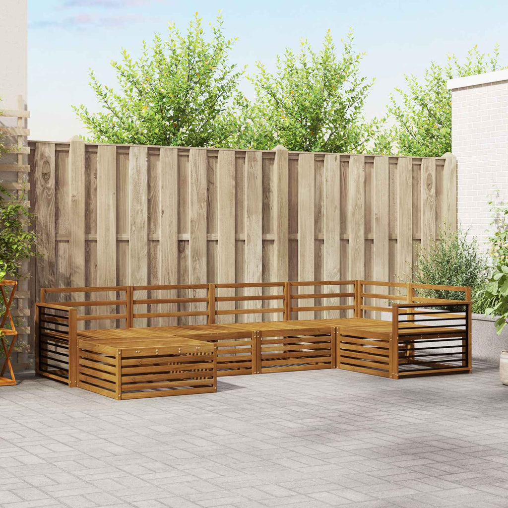 Outdoor-Sofagarnitur 6 pcs Natur