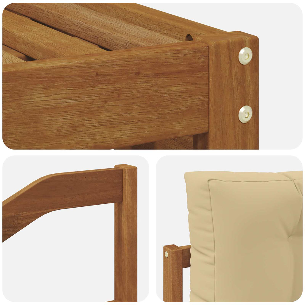 Outdoor-Sofagarnitur mit Kissen 6 pcs Natur und Beige