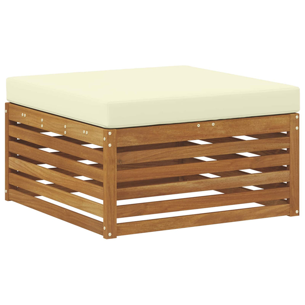 Outdoor-Sofagarnitur mit Kissen 7 pcs Natur und Creme
