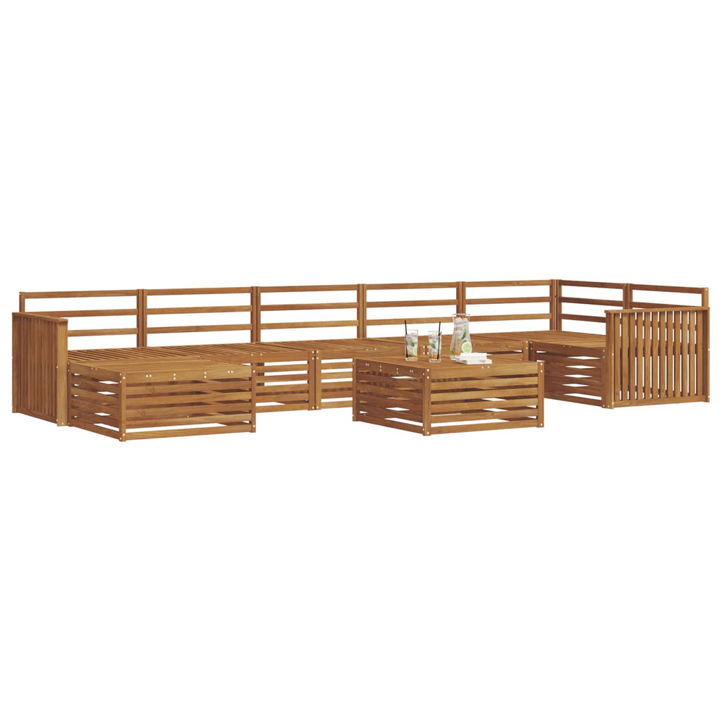 Outdoor-Sofagarnitur 8 pcs Natur