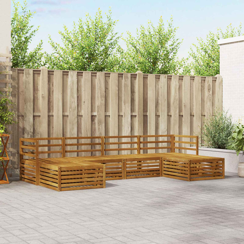 Sofagarnituren 6 pcs Natur Massivholz Akazie