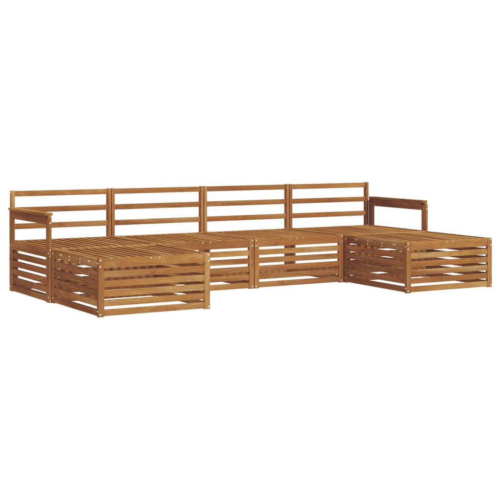 Sofagarnituren 6 pcs Natur Massivholz Akazie