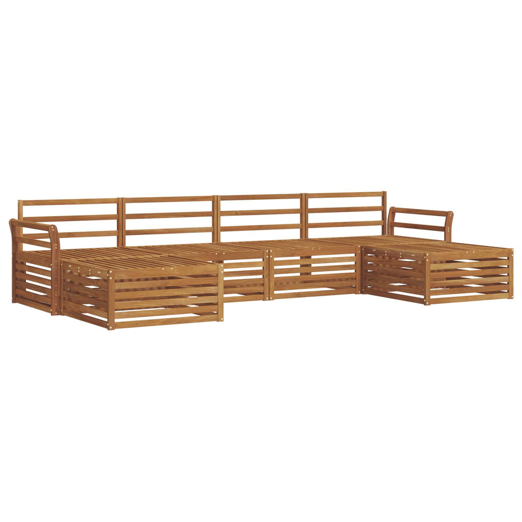 Sofagarnituren 6 pcs Natur Massivholz Akazie