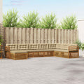 Outdoor-Sofagarnitur mit Kissen 8 pcs Natur und Beige