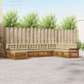 Outdoor-Sofagarnitur mit Kissen 8 pcs Natur und Beige