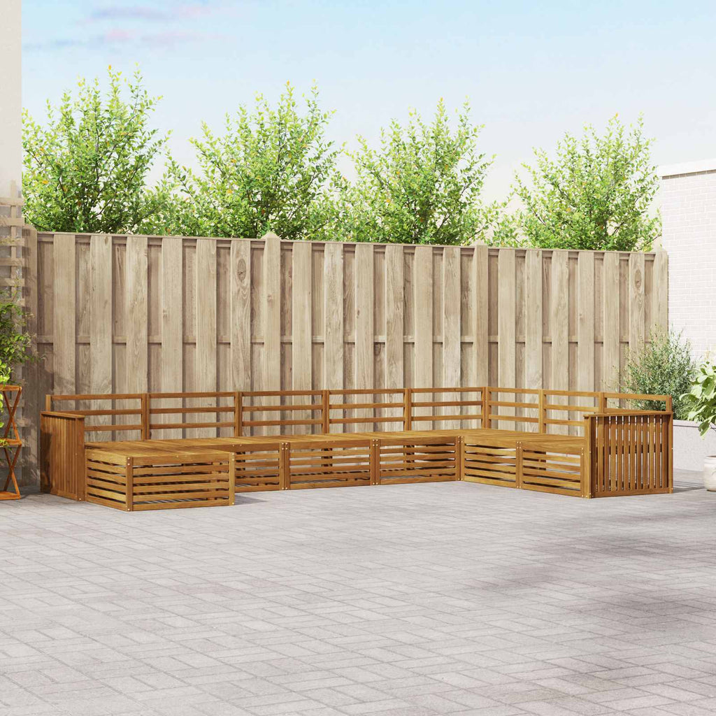 Outdoor-Sofagarnitur 8 pcs Natur