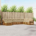 Outdoor-Sofagarnitur mit Kissen 8 pcs Natur und Beige