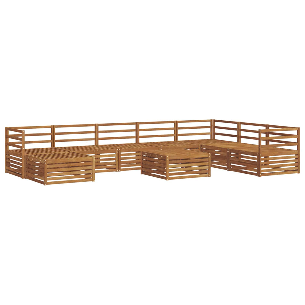 Outdoor-Sofagarnitur 9 pcs Natur Massivholz Akazie