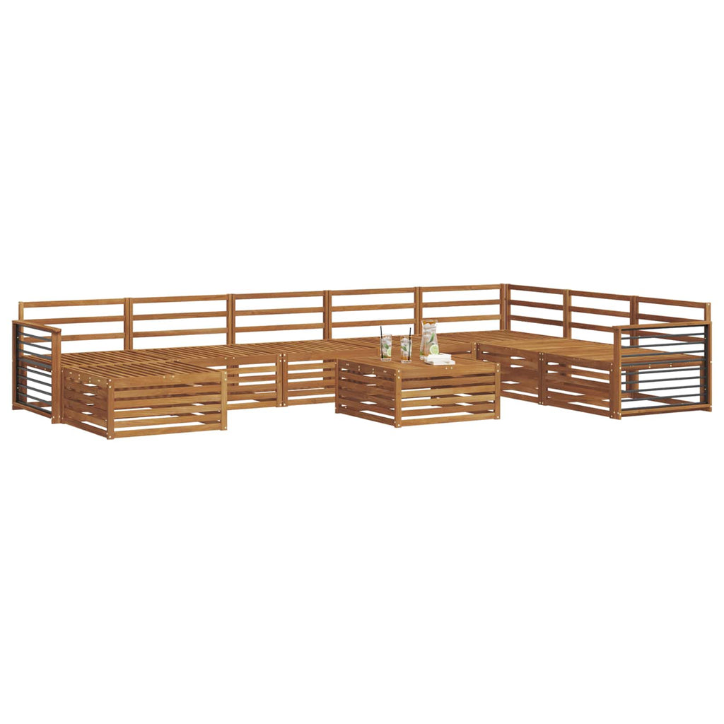 Sofagarnituren 9 pcs Natur Massivholz Akazie