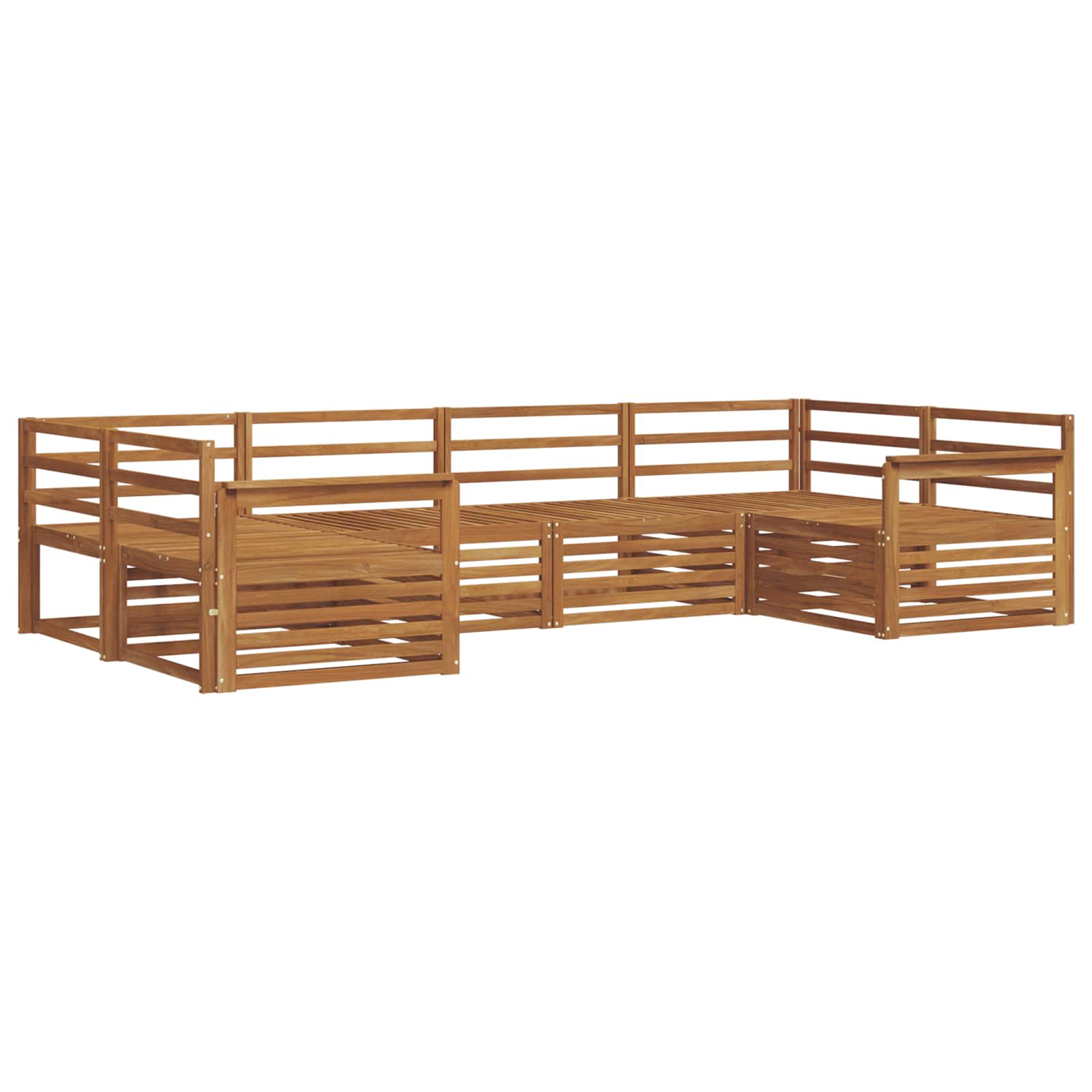 Outdoor-Sofagarnitur 6 pcs Natur