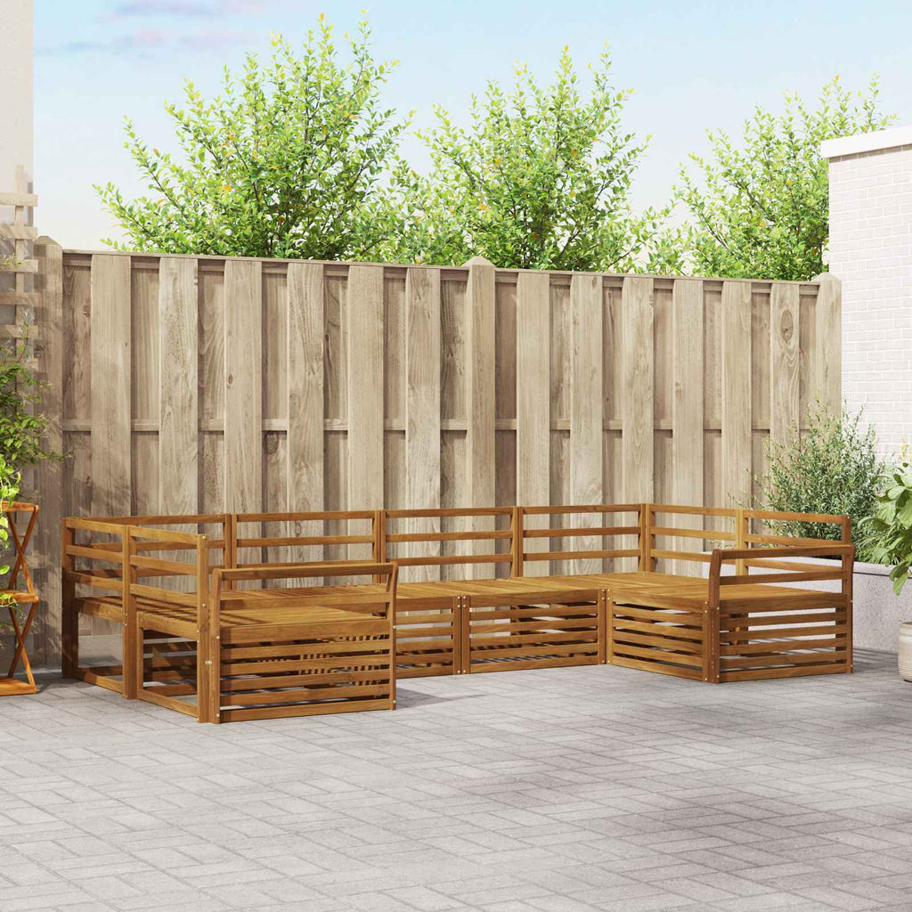 Outdoor-Sofagarnitur 6 pcs Natur