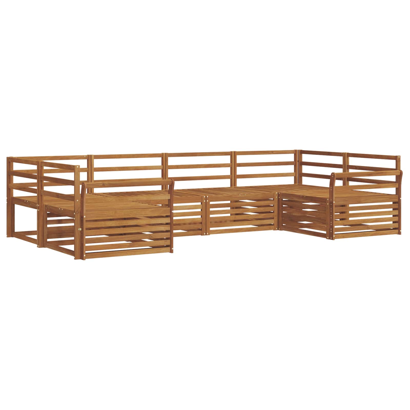 Outdoor-Sofagarnitur 6 pcs Natur
