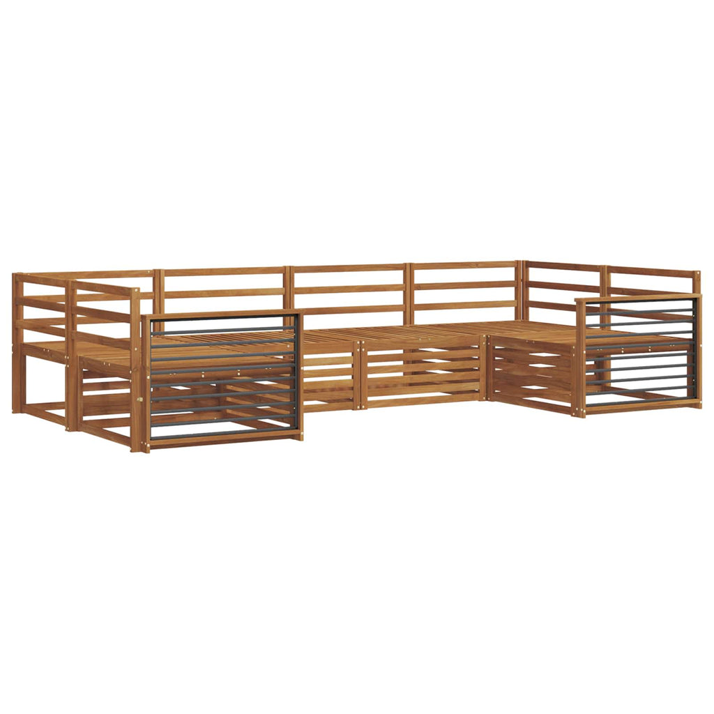 Sofagarnituren 6 pcs Natur Massivholz Akazie