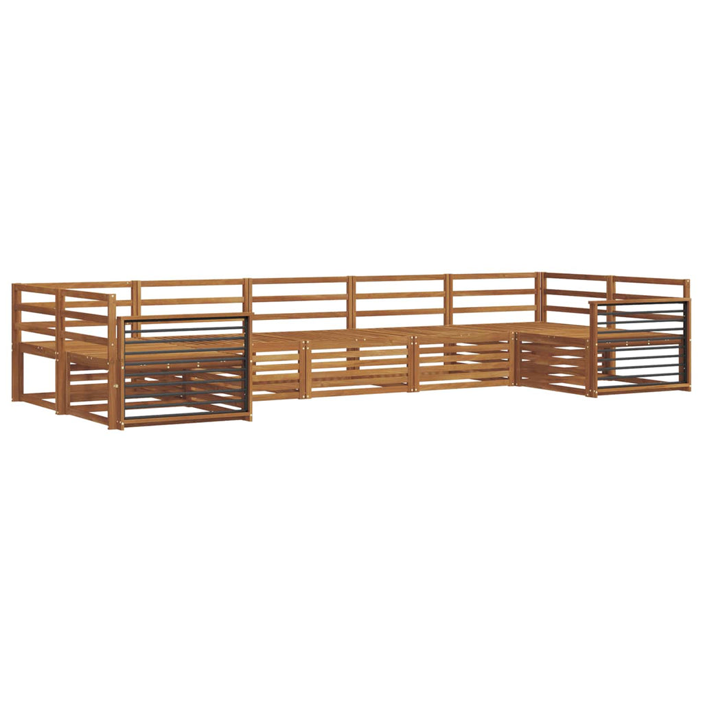 Sofagarnituren 7 pcs Natur Massivholz Akazie