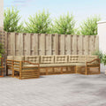 Outdoor-Sofagarnitur mit Kissen 7 pcs Natur und Beige