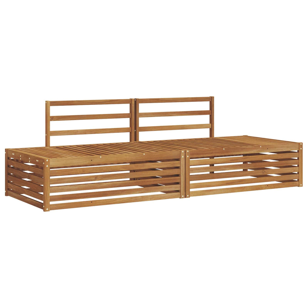 Outdoor-Sofagarnitur Natur 203,5 x 83 x 73 cm Massivholz Akazie