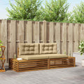 Outdoor-Sofagarnitur Natur und Beige 203,5 x 83 x 73 cm