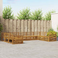 Outdoor-Sofagarnitur 9 pcs Natur Massivholz Akazie