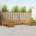 Outdoor-Sofagarnitur 9 pcs Natur Massivholz Akazie