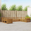 Outdoor-Sofagarnitur 9 pcs Natur Massivholz Akazie