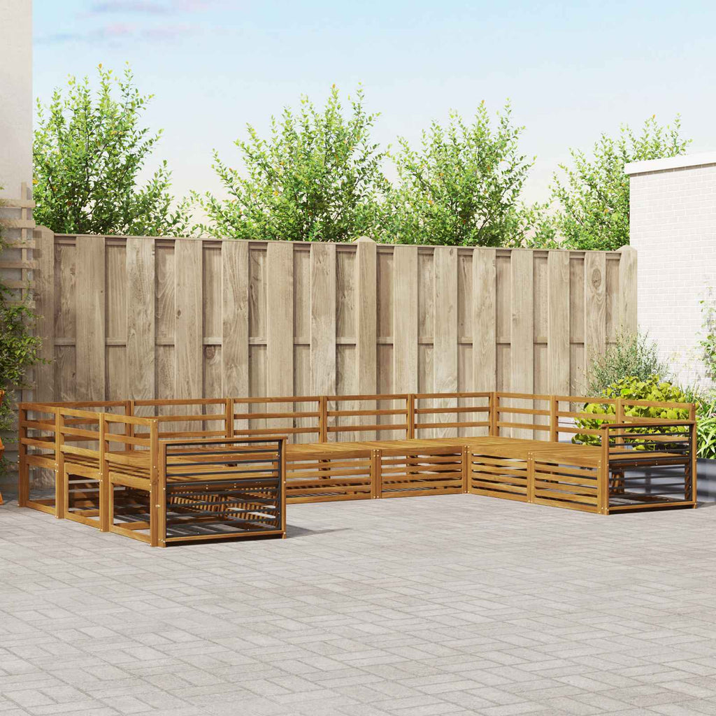 Sofagarnituren 9 pcs Natur Massivholz Akazie
