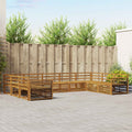 Sofagarnituren 9 pcs Natur Massivholz Akazie