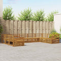 Outdoor-Sofagarnitur 9 pcs Natur Massivholz Akazie