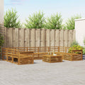 Outdoor-Sofagarnitur 10 pcs Natur Massivholz Akazie