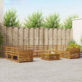 Outdoor-Sofagarnitur 10 pcs Natur Massivholz Akazie
