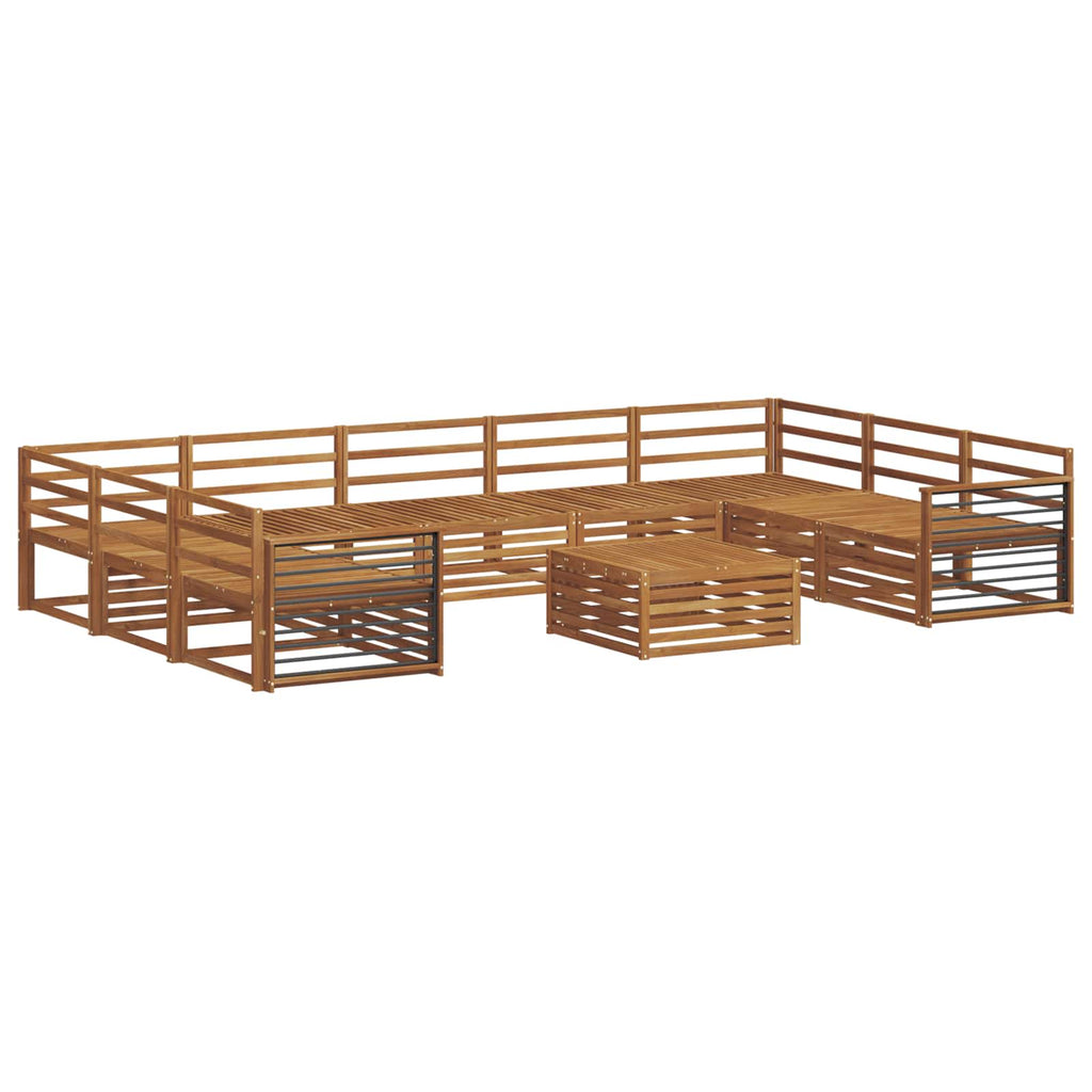 Sofagarnituren 10 pcs Natur Massivholz Akazie