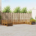 Sofagarnituren 10 pcs Natur Massivholz Akazie