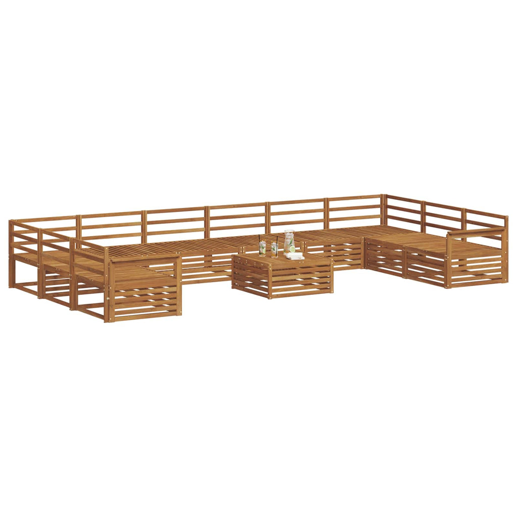Sofagarnituren 11 pcs Natur Massivholz Akazie