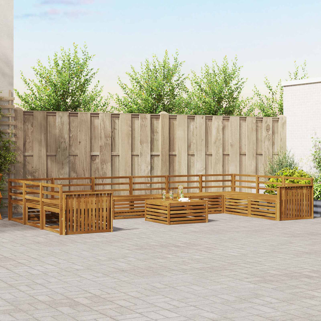 Sofagarnituren 11 pcs Natur Massivholz Akazie