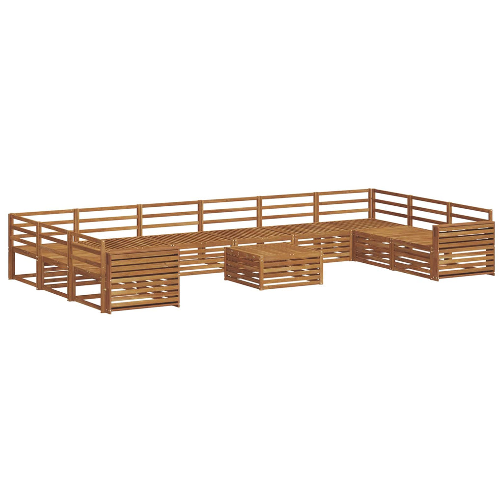 Sofagarnituren 11 pcs Natur Massivholz Akazie