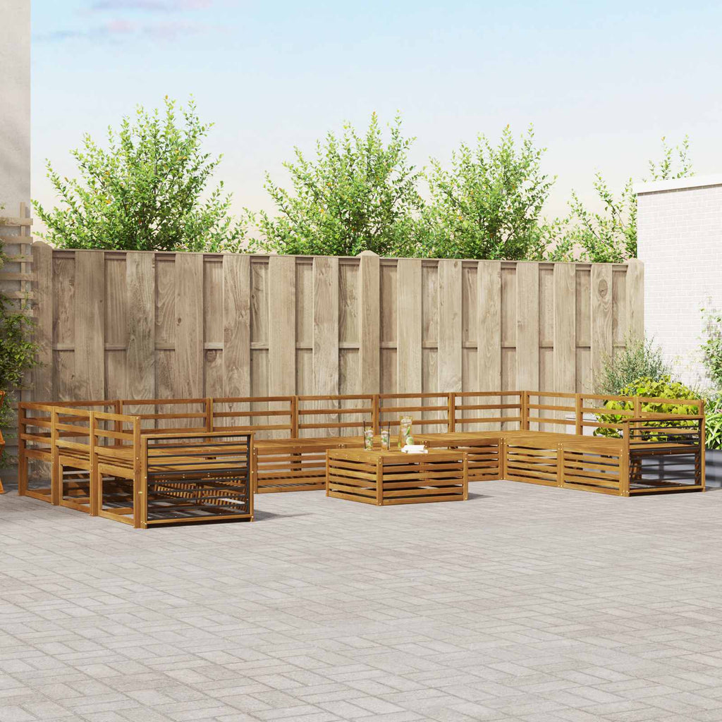 Sofagarnituren 11 pcs Natur Massivholz Akazie