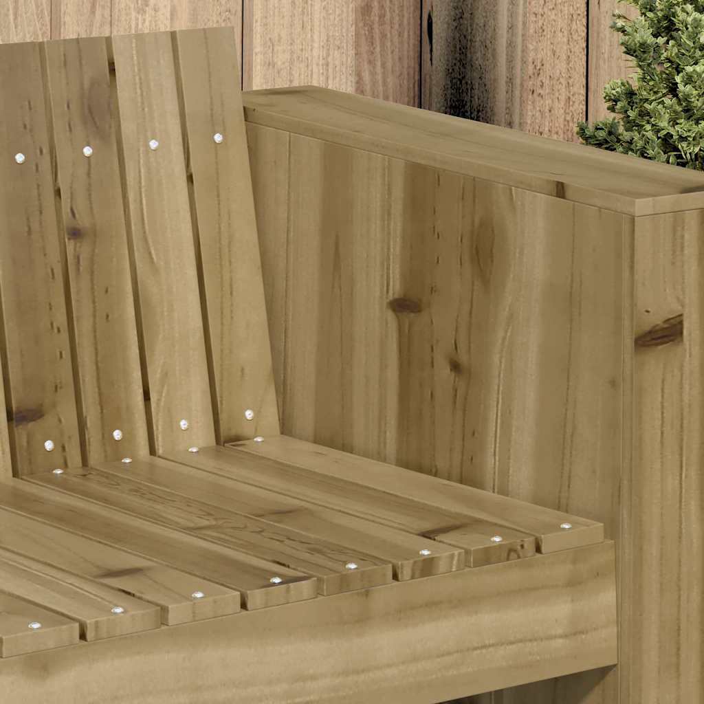 Garten-Sofa Grün 134 x 60 x 62 cm Massives Kiefernholz