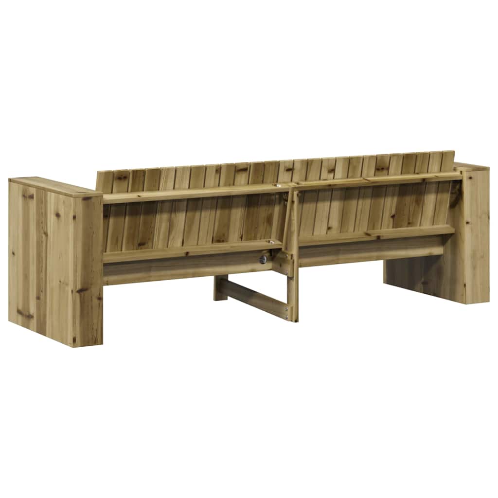 Garten-Sofa Braun 185,5 x 60 x 62 cm Massives Kiefernholz