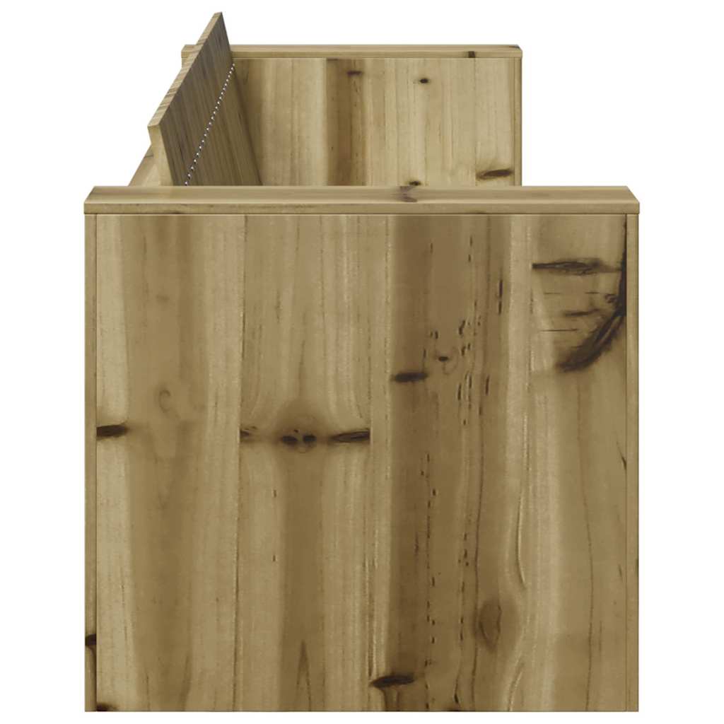 Garten-Sofa Braun 185,5 x 60 x 62 cm Massives Kiefernholz