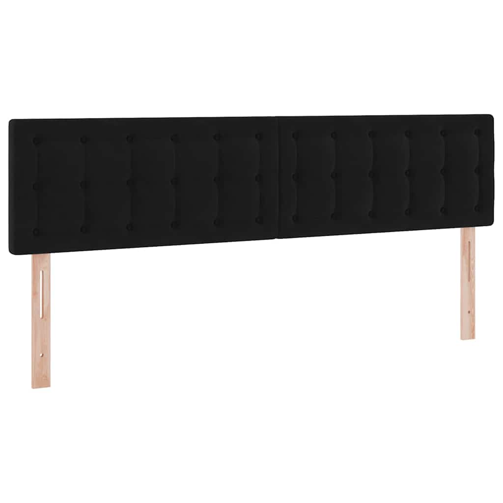 Aufbewahrungsbett mit Matratze mit Kopfteil Schwarz 90 x 200 cm