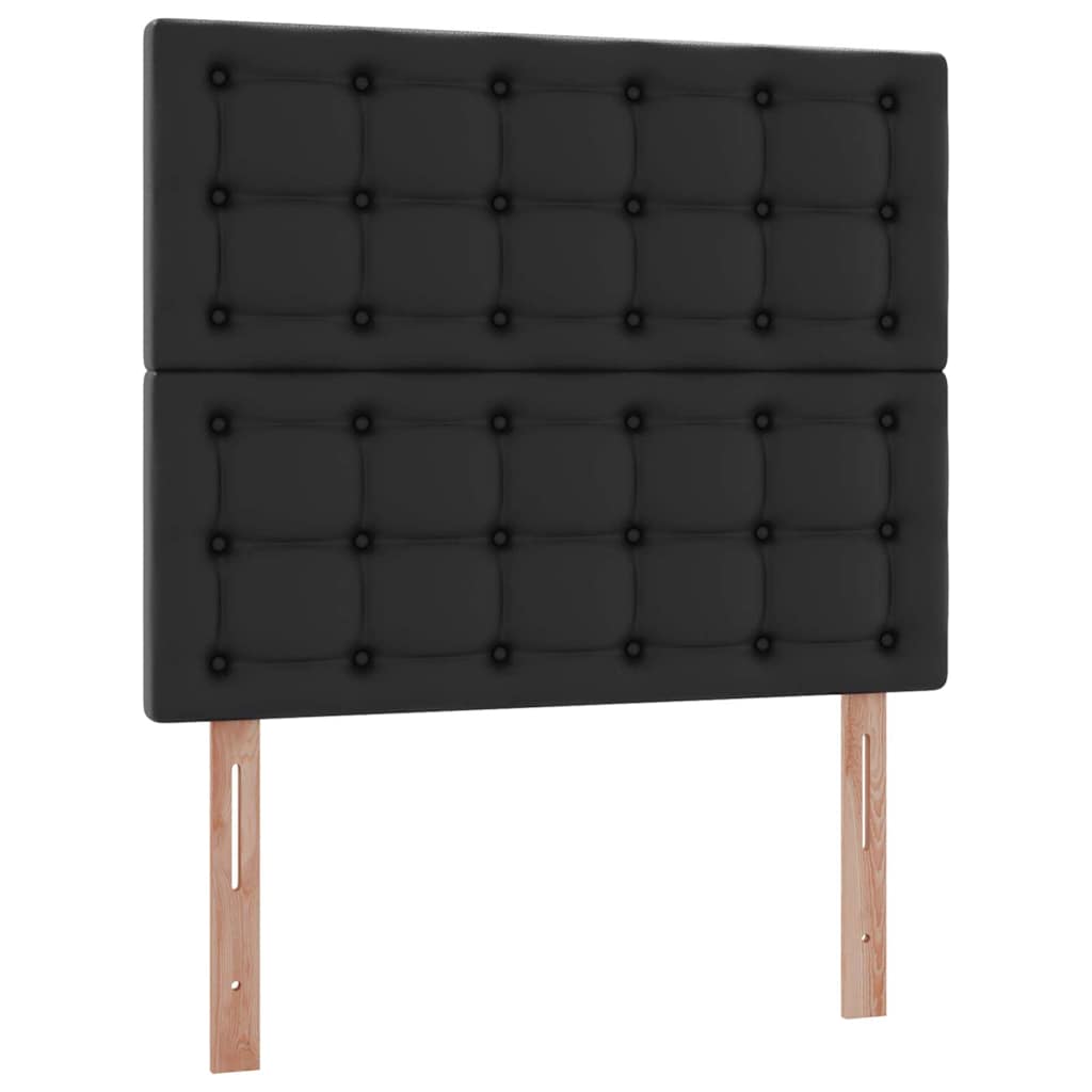 Aufbewahrungsbett mit Kopfteil Schwarz 120 x 200 cm Kunstleder