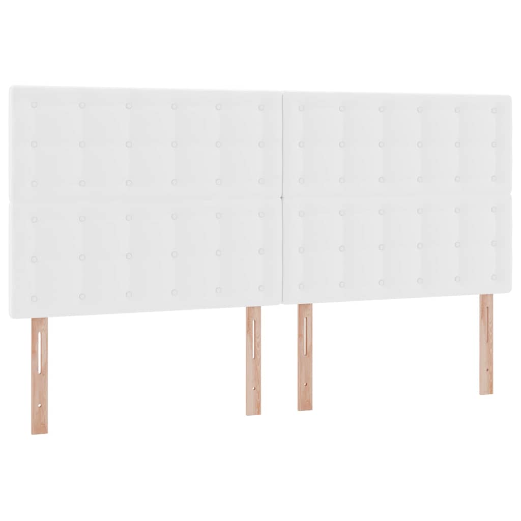 Aufbewahrungsbett mit Kopfteil Reinweiß 200 x 200 cm Kunstleder