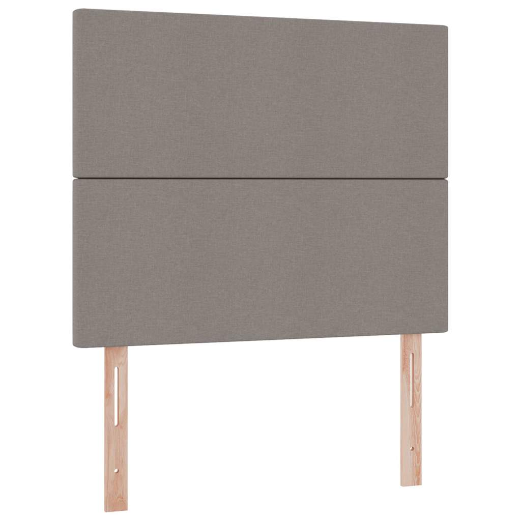 Aufbewahrungsbett mit Matratze Taupe 120 x 200 cm Stoff